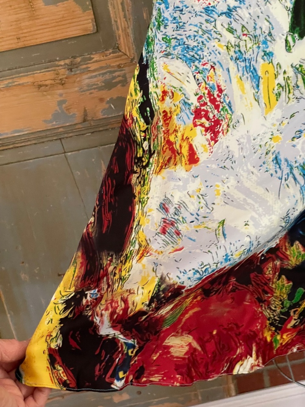 Diane Von Furstenberg Vintage Y2K Silk Dress - Abstract Print Sleeveless - V Nec - Picture 7 of 10